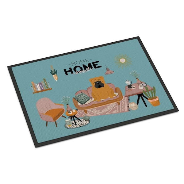 Carolines Treasures 24 x 36 in. Red English Bulldog Sweet Home Indoor or Outdoor Mat CK7967JMAT - main